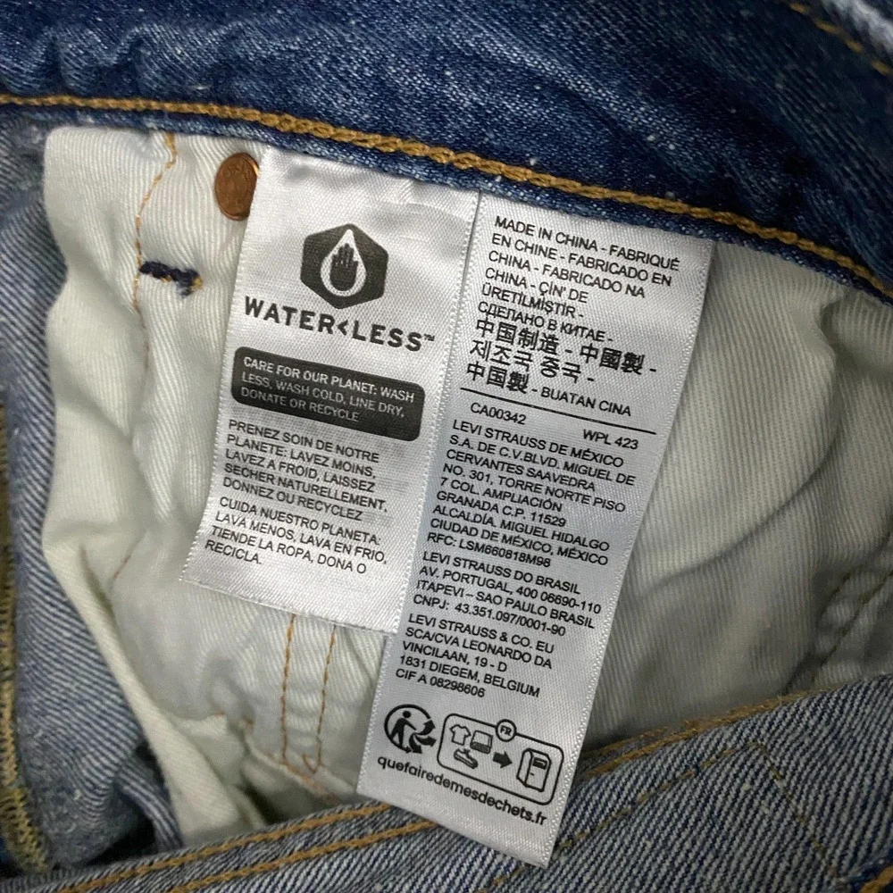 Levis 501 Original Selvedge Jeans 32x30 Blue Big E Premium Denim